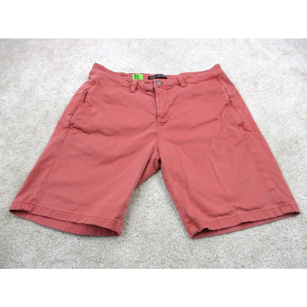 Mavi Jeans Shorts Adult 36 Red Simon Golf Chino Khaki Cotton Stretch Mens *
